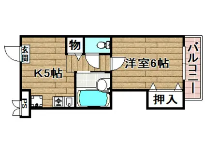 JEUNESSEMM(1K/2階)の間取り写真