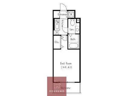 ファミーユ千里山西(1K/5階)の間取り写真
