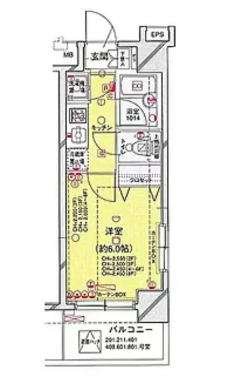 パレステュディオ目黒東 4階階 間取り
