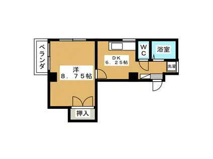 カーサ フォレスタ(1K/2階)の間取り写真