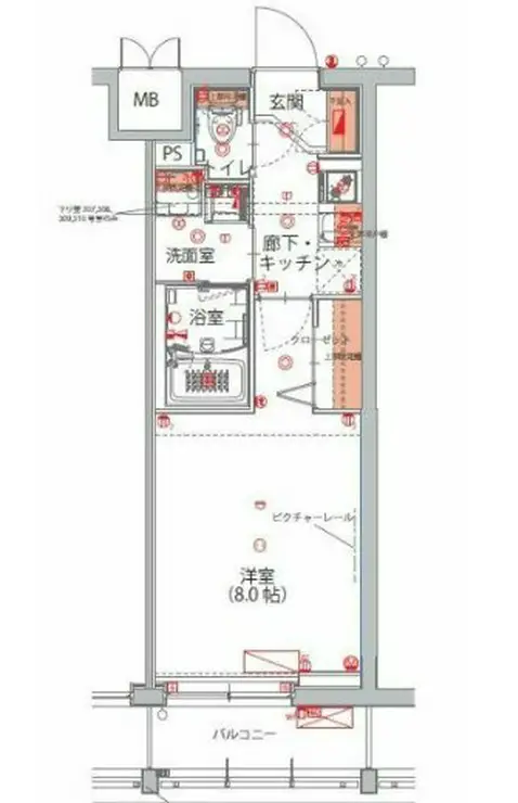 ハーモニーレジデンス新宿御苑THE WEST 2階階 間取り