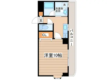 サンシーブル八乙女(1K/3階)の間取り写真