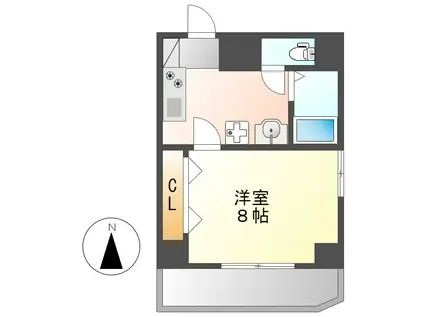 IZUMIIII(1K/5階)の間取り写真