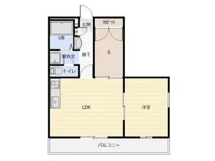 クレストK2(1SLDK/1階)の間取り写真