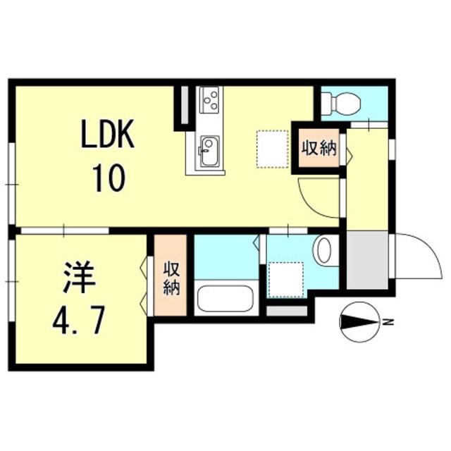 プロヴァンス壱番館(1LDK/1階)の間取り写真