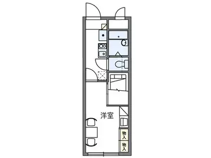 レオパレス国泰寺(1K/9階)の間取り写真
