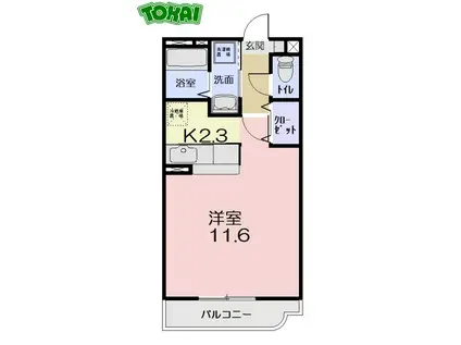 ANESHISU(ワンルーム/3階)の間取り写真