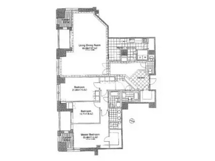 青山第一マンションズ(3LDK/17階)の間取り写真