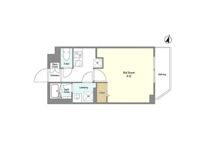 テラスミーレ文京弥生(1K/3階)の間取り写真