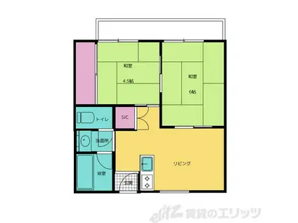 メゾンプランタン(2DK/3階)の間取り写真