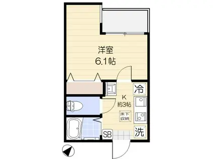 インスパーク本駒込(1K/1階)の間取り写真