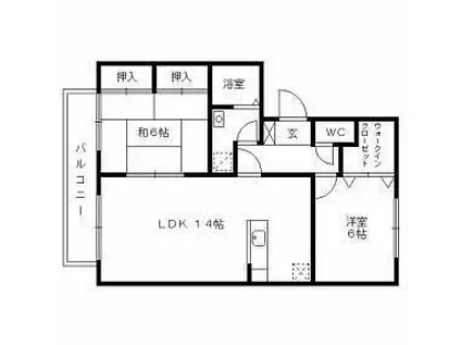 パークウエスト(2LDK/3階)の間取り写真