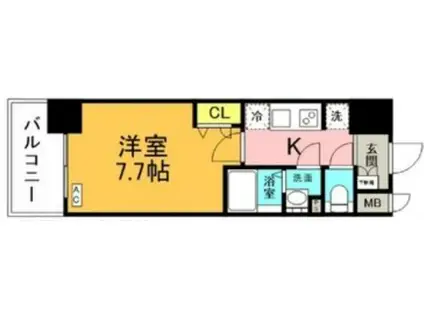 SOPHIA COURT鳳(1K/2階)の間取り写真