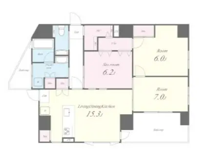クレイラ西早稲田(2SLDK/10階)の間取り写真