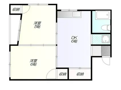 コンフォート竜泉クボタ(2LDK/5階)の間取り写真