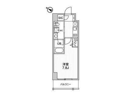 ステージグランデ日本橋人形町(1K/8階)の間取り写真