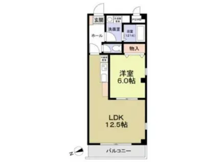 グレイスハイツ(1LDK/2階)の間取り写真