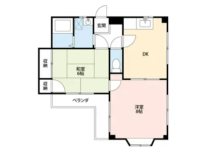 マンション牛山(2DK/3階)の間取り写真