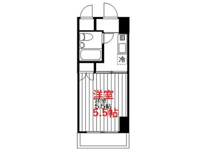 ハイタウン梅屋敷(1K/3階)の間取り写真