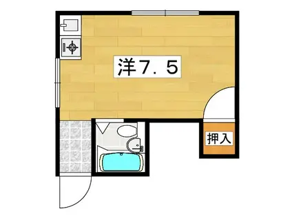 メゾン貞光II(ワンルーム/3階)の間取り写真