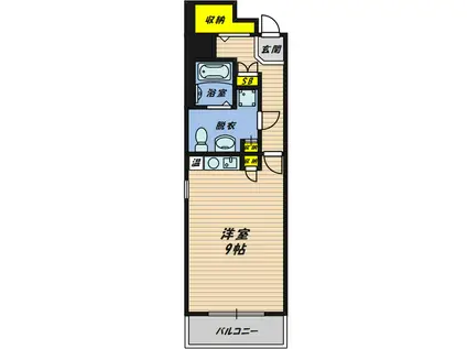 グランディール都島(ワンルーム/2階)の間取り写真