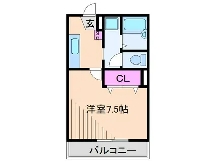 小宮メゾン(1K/1階)の間取り写真