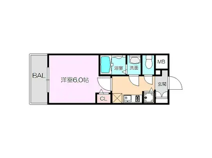 プレサンス新大阪ザシティ(1K/5階)の間取り写真