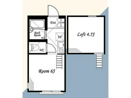 フォレストヒルズ別所(ワンルーム/2階)の間取り写真