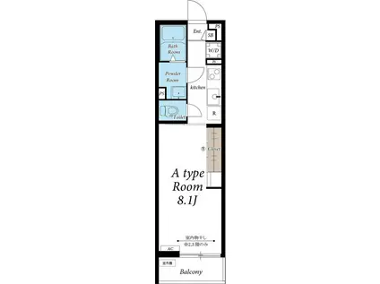 リブリ・PASTURE(1K/2階)の間取り写真