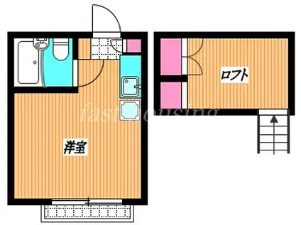 マリナ―ハウスIII(ワンルーム/2階)の間取り写真