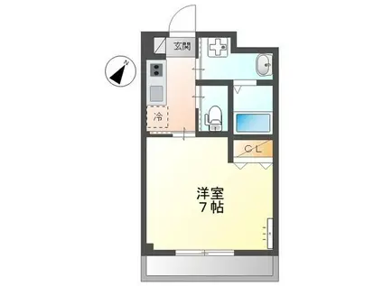 OAK TREE (1K/2階)の間取り写真