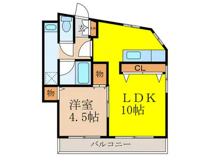 コンフォート御影II(1LDK/2階)の間取り写真