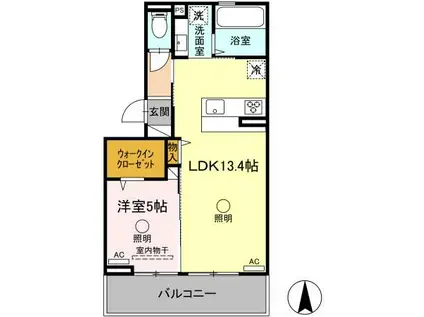 FY-STYLE KIKUCHI(1LDK/3階)の間取り写真