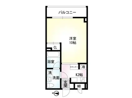 ダイワティアラ村上駅前II(1K/1階)の間取り写真