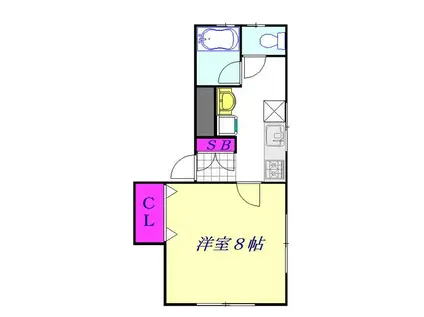 ベルメゾン912722(1K/3階)の間取り写真