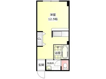 日栄ビル(1LDK/4階)の間取り写真