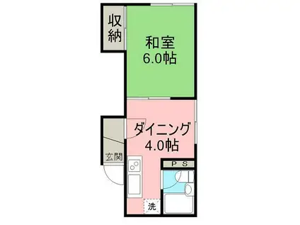 コーポまり(1DK/1階)の間取り写真