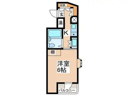 ベルエポック松木(1K/3階)の間取り写真