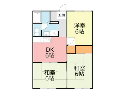 コーポ惣領(3DK/1階)の間取り写真