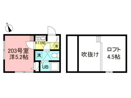 MAISON FIERE生田(1K/2階)の間取り写真