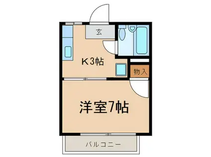 コルポカステロVI(1K/2階)の間取り写真