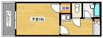 クレスト古市橋(1K/5階)の間取り写真
