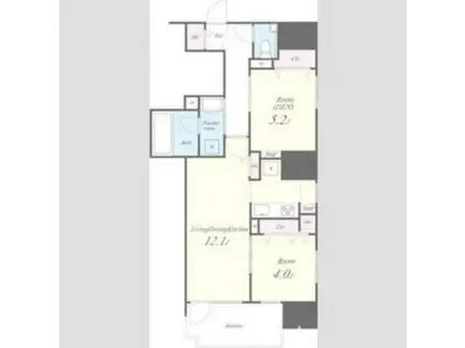 JASPER御堂筋本町(1SLDK/3階)の間取り写真