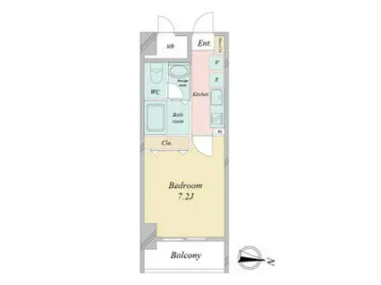 チェルトヴィータ(1K/5階)の間取り写真