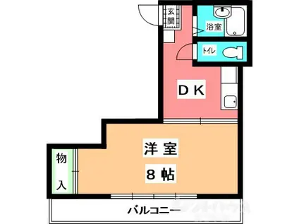 ハイツサンシャイン(1K/4階)の間取り写真