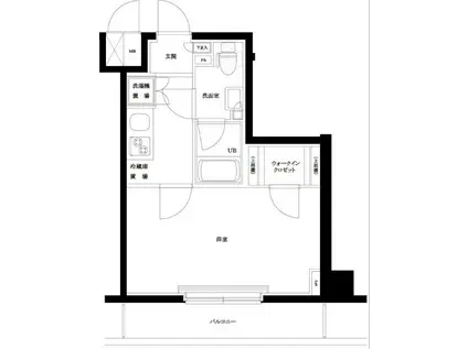 ルーブル上高井戸弐番館(1K/7階)の間取り写真