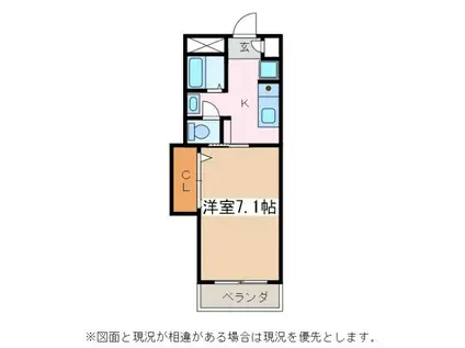 マ・メゾン(1K/2階)の間取り写真