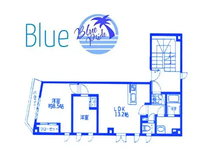 平和堂ビル(2LDK/2階)の間取り写真