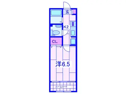 ESTRELA(1K/2階)の間取り写真