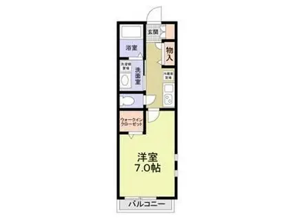 フォレストメゾン上大岡(1K/2階)の間取り写真